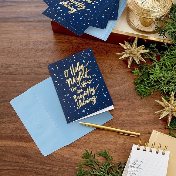 Hallmark Boxed Religious Christmas Cards, 10 Cards and Envelopes “O Holy Night” - Picture 2 of 4